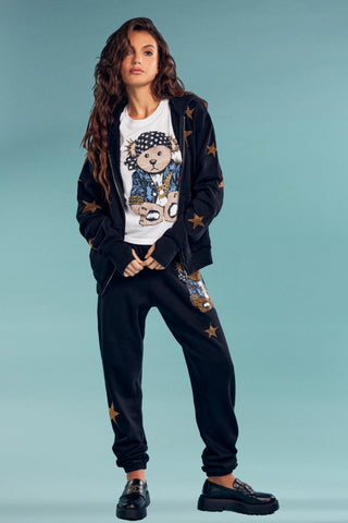 Lauren Moshi Hezly Stud Rocker Teddy Hoodie