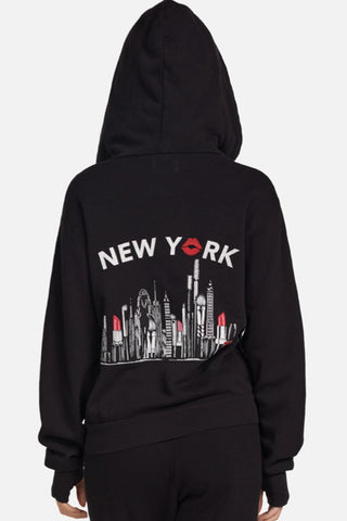 Lauren Moshi NY Glam Hezly Crystal Hoodie