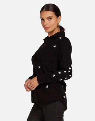 Lauren Moshi Sloane Only Rock N Roll Buttdown Down Shirt