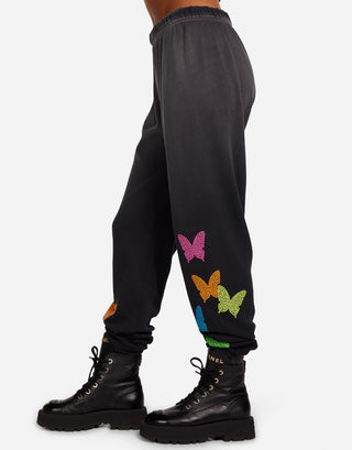 Lauren Moshi Tanzy Neon Butterfly Sweatpants