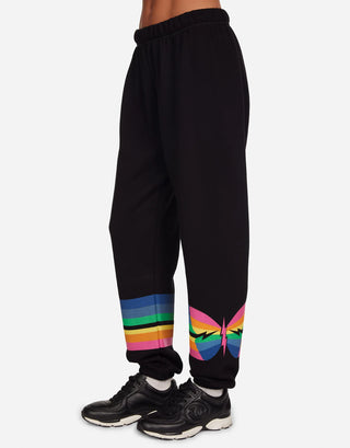 Lauren Moshi Tanzy Butterfly Stripe Sweatpants