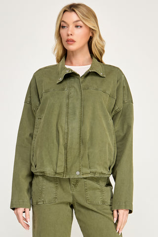 Level 99 Blake Funnel Neck Bomber Jacket