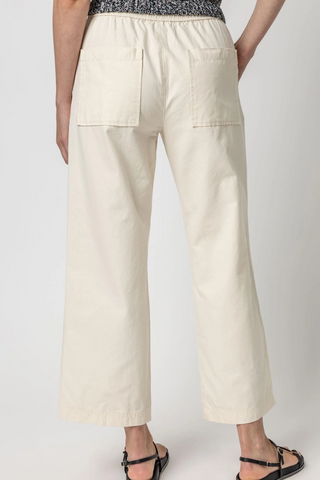 Lilla P Canvas Drawstring Pants in Ecru - Premium pants from LILLA P - Just $172! Shop now 