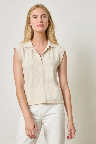 Lilla P Cap Sleeve Polo Shirt - Premium clothing at Lonnys NY - Just $106! Shop Womens clothing now 