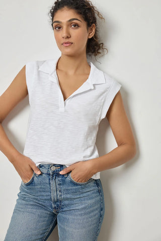 Lilla P Cap Sleeve Polo Shirt - Premium clothing at Lonnys NY - Just $106! Shop Womens clothing now 