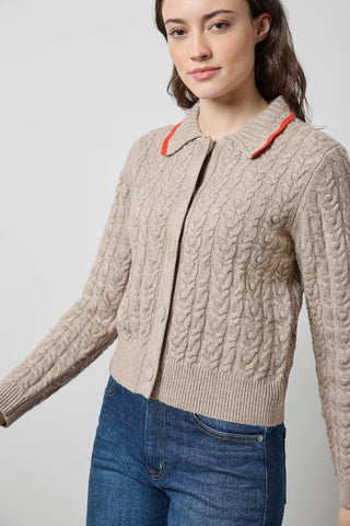 Lilla P Long Sleeve Polo Cardigan