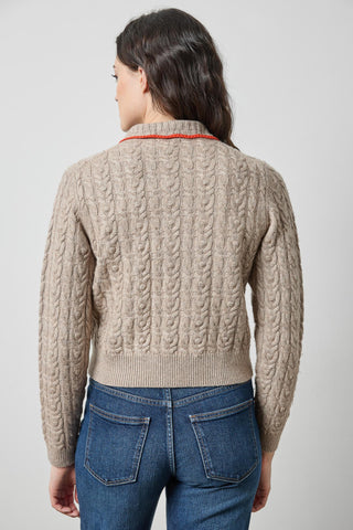 Lilla P Long Sleeve Polo Cardigan