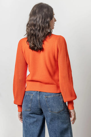 Lilla P Pointelle Sleeve Sweater - Premium clothing at Lonnys NY - Just $194! Shop Womens clothing now 