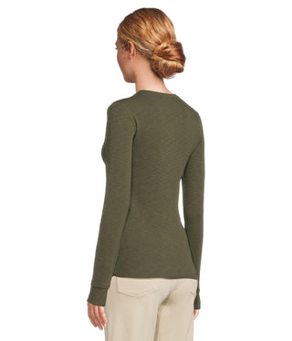 Lilla P Rib Slub Long Sleeve Crew Neck Shirt