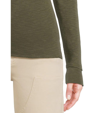 Lilla P Rib Slub Long Sleeve Crew Neck Shirt