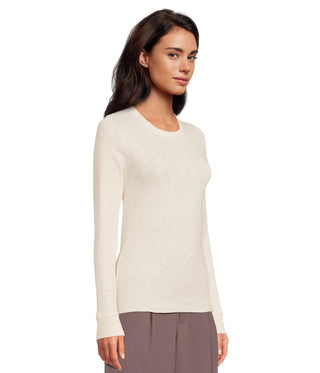 Lilla P Rib Slub Long Sleeve Crew Neck Shirt