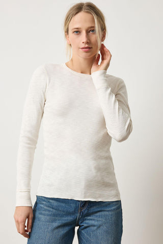 Lilla P Rib Slub Long Sleeve Crew Neck Shirt