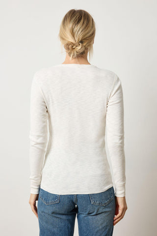 Lilla P Rib Slub Long Sleeve Crew Neck Shirt