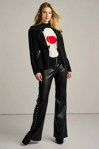 Lisa Todd Moto Stitch Sweater Jacket