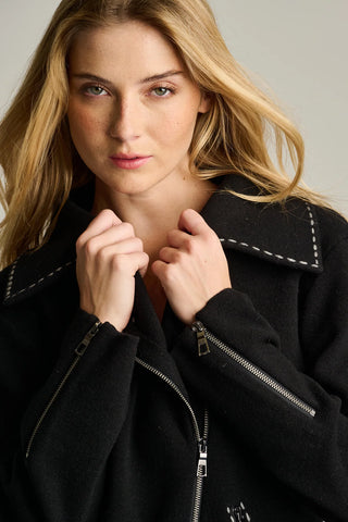 Lisa Todd Moto Stitch Sweater Jacket