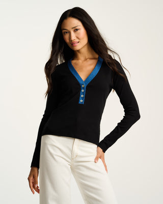 Lisa Todd Pure Rib V Neck Henley