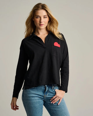 Lisa Todd Pocket Love Long Sleeve Polo Shirt