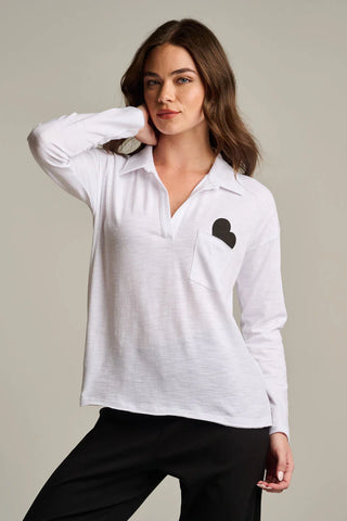 Lisa Todd Pocket Love Long Sleeve Polo Shirt
