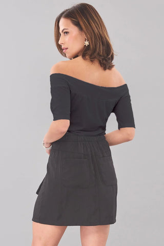 Lola & Sophie Luxe Jersey Off Shoulder Shirt - Premium Shirts & Tops at Lonnys NY - Just $139! Shop Womens clothing now 