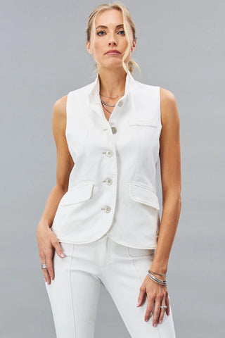 Lola & Sophie Fitted Denim Vest - Premium clothing at Lonnys NY - Just $264! Shop Womens clothing now 