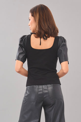 Lola & Sophie Ponte Leather Corset - Premium clothing at Lonnys NY - Just $190! Shop Womens clothing now 