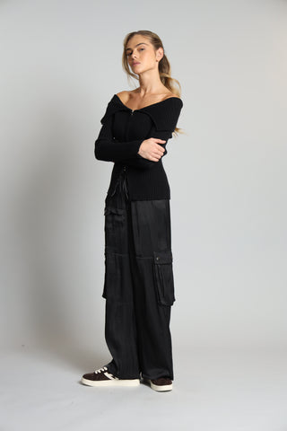 Lola + Sophie Marilyn Zip Front Sweater