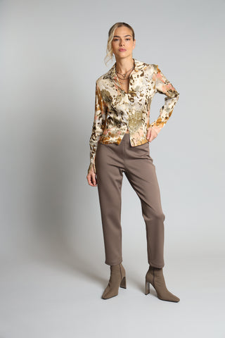 Lola + Sophie Safari Print Fitted Shirt