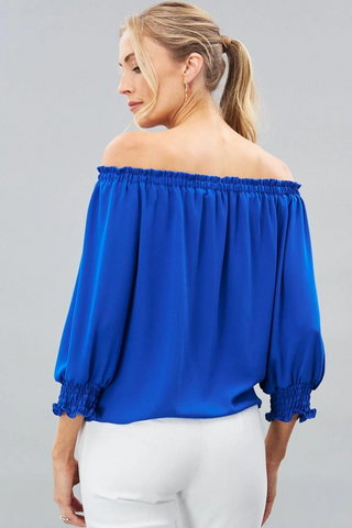 Lola & Sophie Georgette Off-Shoulder Top - Premium Shirts & Tops from Lola & Sophie - Just $84! Shop now 