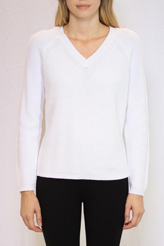 Lonnys Hi low shaker stitch v neck w side slits - Premium sweater at Lonnys NY - Just $97! Shop Womens clothing now 