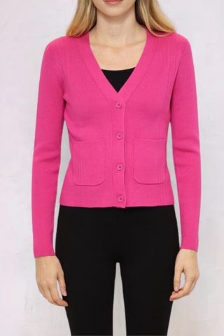 Lonnys Long Sleeve 3 Button V-Neck Cardi W/Pockets - Premium sweater from Lonnys NY - Just $97! Shop now 