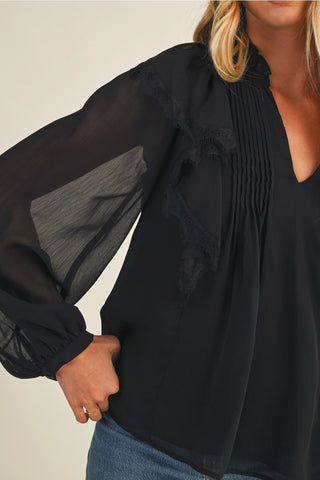 Love & Revenge Ruffle Lace Top