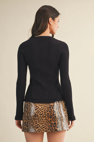 Love & Luxury Ribbed Sweater Cardigan