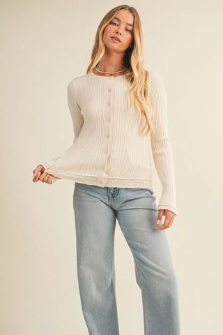 Love & Luxury Ribbed Sweater Cardigan