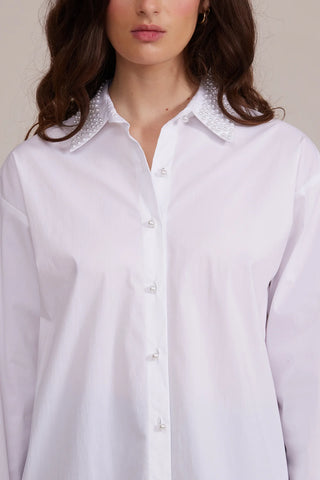 Lucy Paris Torin Pearl Button Down Shirt - Premium clothing at Lonnys NY - Just $80! Shop Womens clothing now 