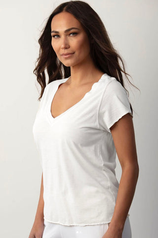 M.I.L.A. Short Sleeve V-Neck Tee - Premium Shirts & Tops at Lonnys NY - Just $75! Shop Womens clothing now 
