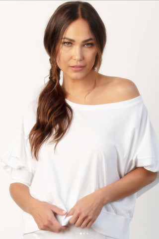 M.I.L.A. Puff Sleeve Off Shoulder Shirt - Premium Shirts & Tops at Lonnys NY - Just $106! Shop Womens clothing now 