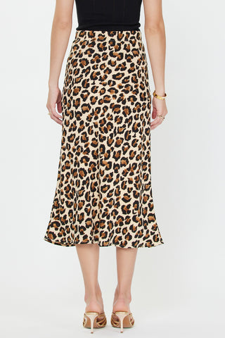 Madison Leopard Print Midi Skirt