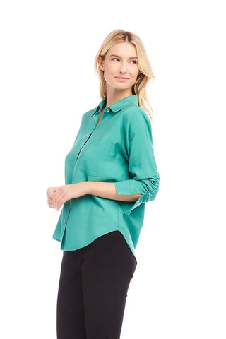 Madison Ruched Sleeve Blouse - Premium clothing at Lonnys NY - Just $162! Shop Womens clothing now 