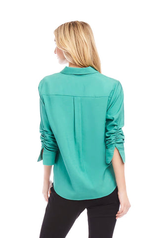 Madison Ruched Sleeve Blouse - Premium clothing at Lonnys NY - Just $162! Shop Womens clothing now 