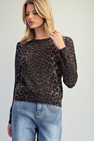 Madison Leopard Print Sweater