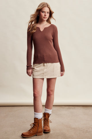 Madison V Neck Knit Sweater