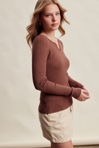 Madison V Neck Knit Sweater