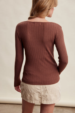 Madison V Neck Knit Sweater