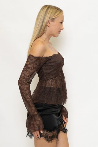 Madison Off Shoulder Lace Top