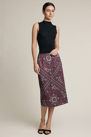 Madison Paisley Midi Skirt