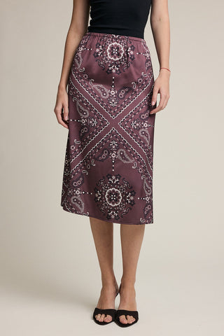 Madison Paisley Midi Skirt
