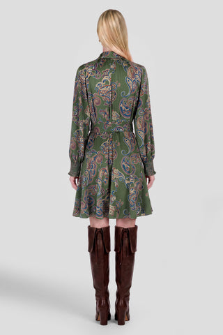 Madison Paisley Printed Shirt Dress