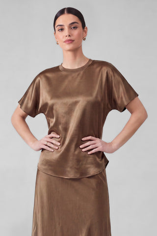 Madison Satin Dolman Sleeve Top