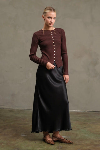 Madison Satin Slip Skirt