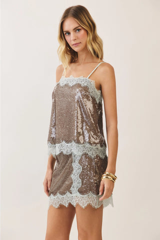 Madison Sequin Cami & Skirt Set